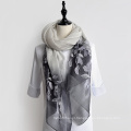 Melhor venda de moda gradiente design ramp mulheres xaile bordado lenço de seda turca atacado china